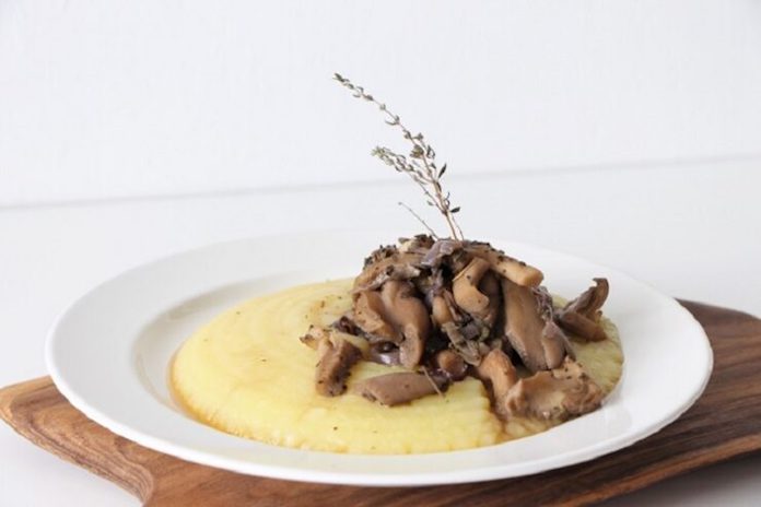 pečená hlíva s houbami